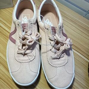 NEW Vans Women's Light Pink Suede Sneakers shoes 8.5 skater